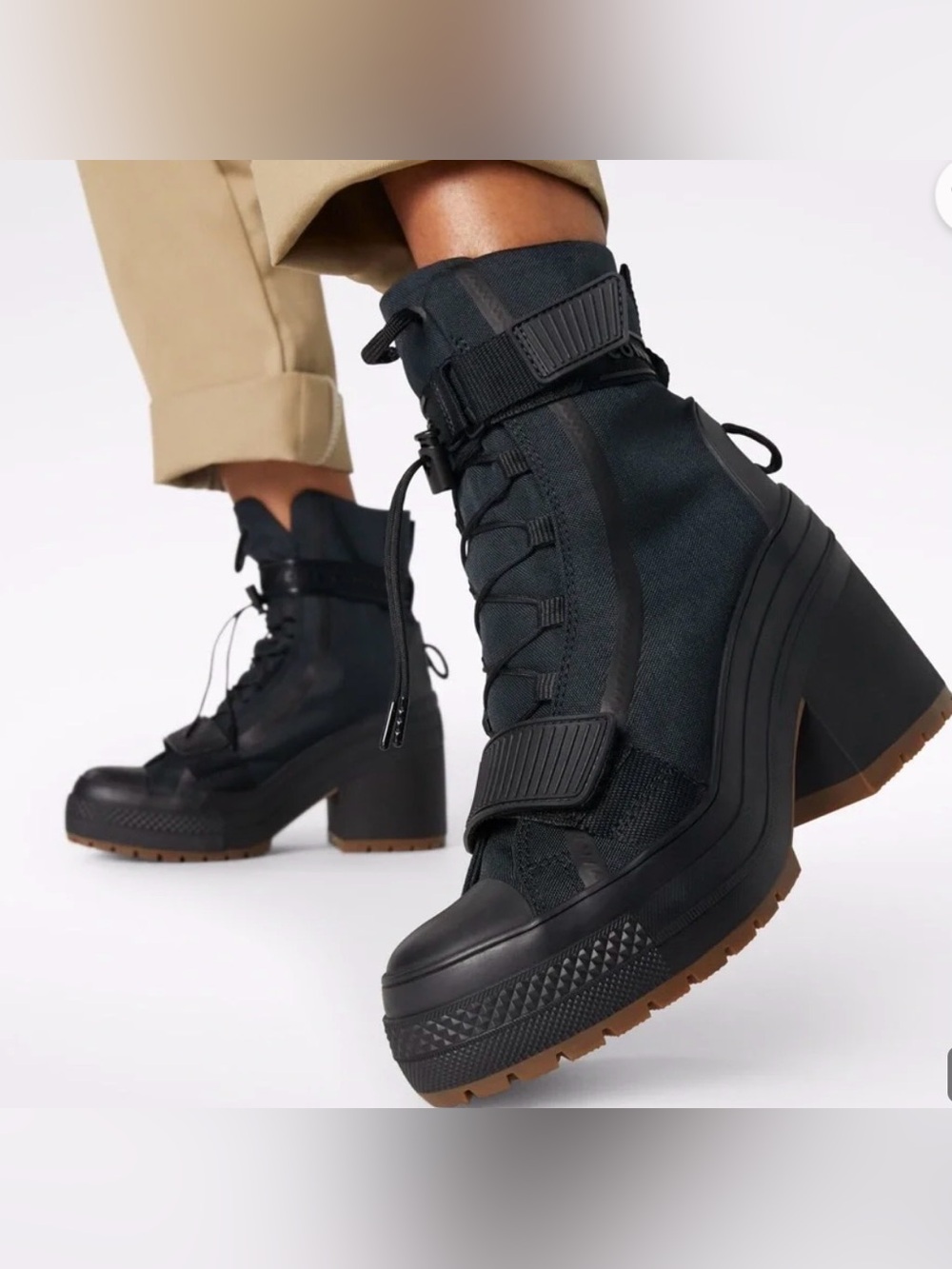Converse Chuck Taylor ALL-STAR Gr82 Black High-Heel Boots Women